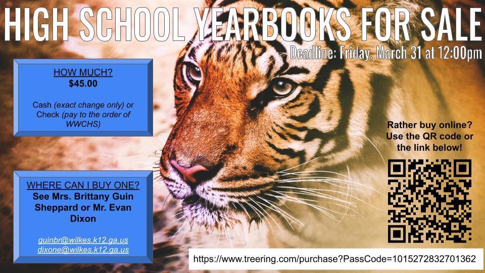 WWCHS Yearbooks on SALE
