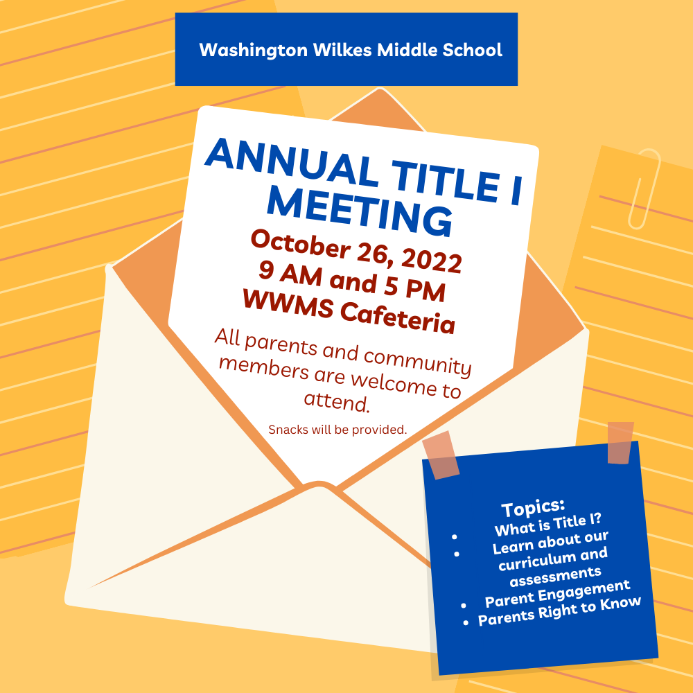 Annual Title I Meeting October 26